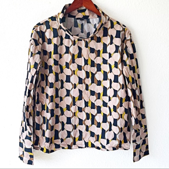 COS Tops - COS Abstract Funnel Neck Top